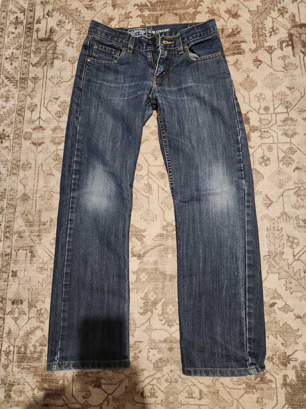Signature by Levi Strauss Boys Blue Straight Jeans
